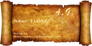 Auber Ildikó névjegykártya